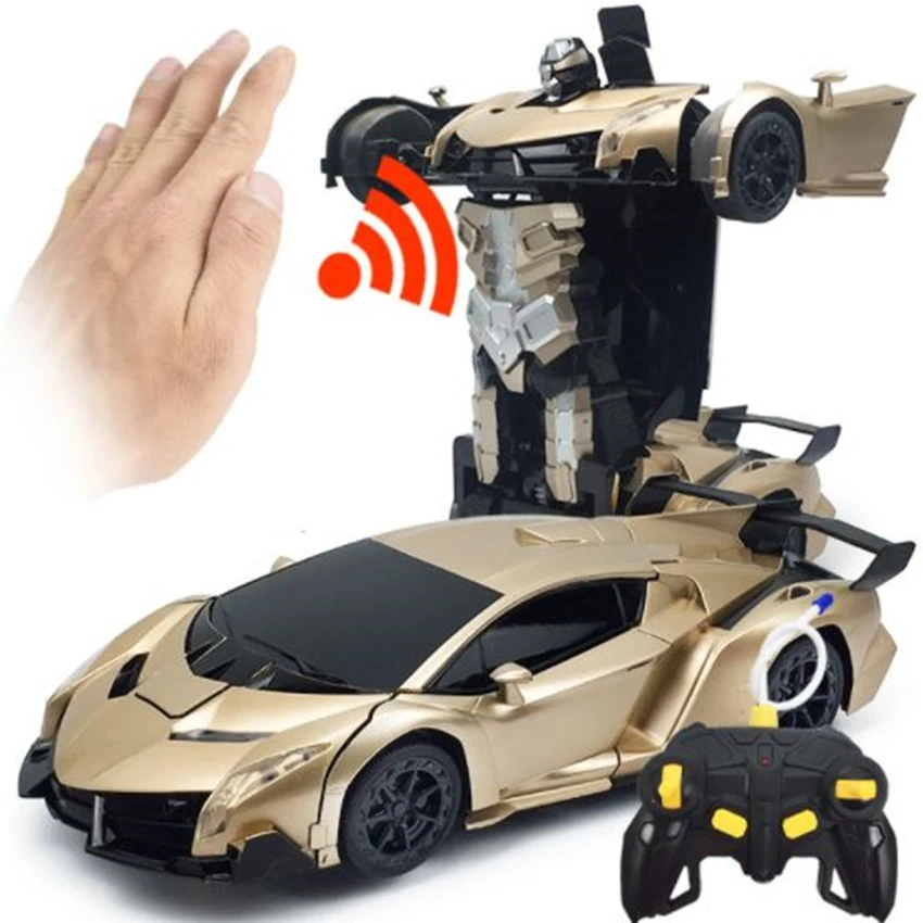 

1:14 LED Gesture Induction RC Deformation Robot Car Transformation Remote Control Car For Kids Boy Gift