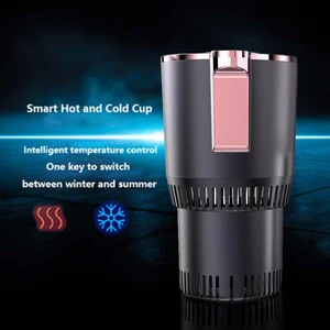 Image 3 - Taza térmica de 12V CC para coche 2 en 1, calentador para taza de oficina de coche, soporte para tazas y copas inteligentes de coche, enfriador de bebidas, latas de bebidas