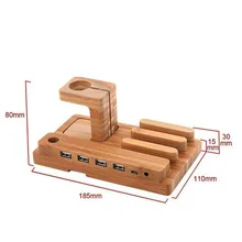 Деревянная зарядная док-станция для планшета держатель для мобильного телефона зарядное устройство для iPhone X 8 7 Plus 6 6S Plus для apple Watch 4 3 2 1