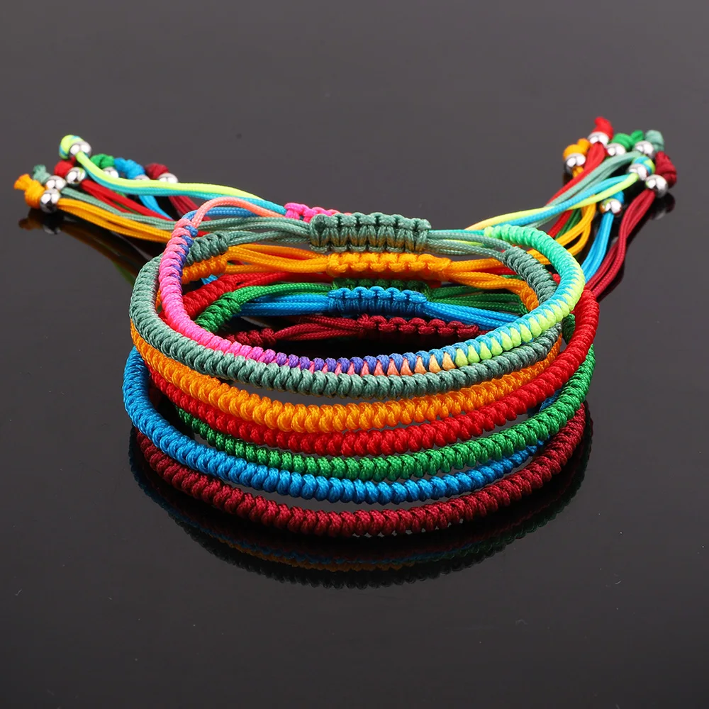 JARAVVI Handmade Cord Knot Braided Macrame Adjustable Woven String Friendship Bracelet Men Women Jewelry Gift