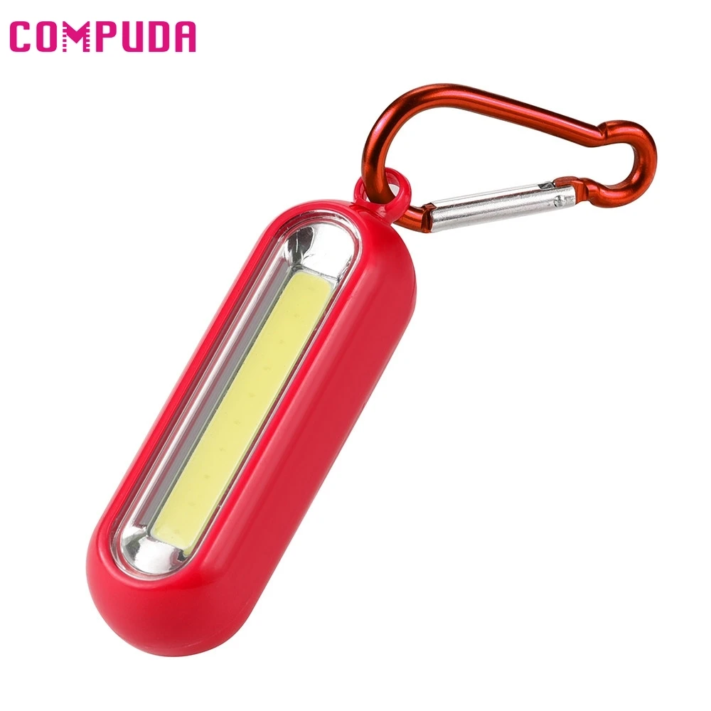 1 xпортативный COB светодиодный фонарик Карабин брелок фонарь для кемпинга для походов факел подарок 8,7
