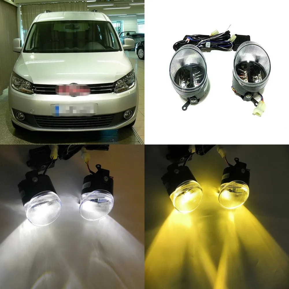 July King 24W бифокальные Противотуманные фары чехол для VW Caddy III 2010,09-, 6000K дневные ходовые огни DRL+ дальнего света+ 4300K ближнего света