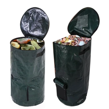 

2Pc Organic Compost Bag Fruit Kitchen Waste Collector Storage Disposal Compost Machine Garden Trash Can