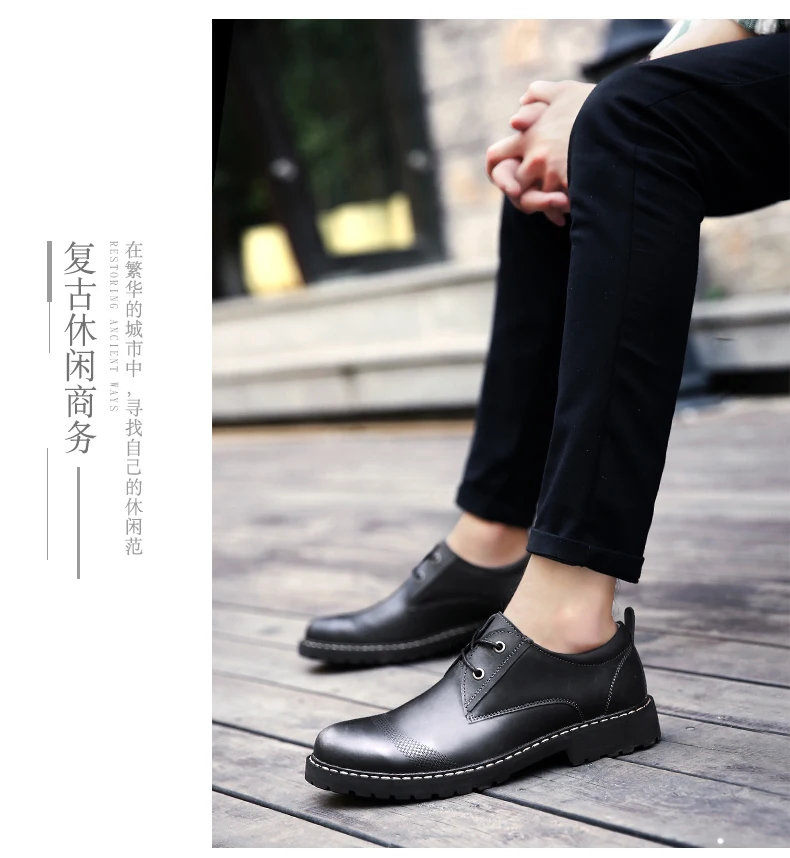 GLAZOV/брендовая мужская повседневная кожаная обувь высокого качества; Мужская обувь из натуральной кожи; Рабочая безопасная обувь; осенние водонепроницаемые ботильоны; botas