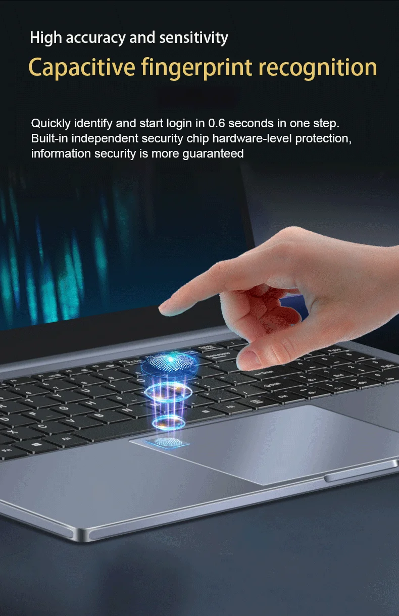 15.6 inch Laptop Intel Core i7-1255U i9-12900H Ultrabook 2*DDR4 MAX 64GB RAM 2*M.2 2TB SSD Notebook Fingerprint unlock