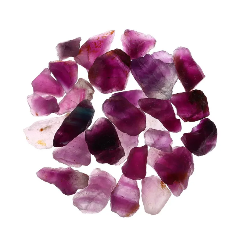 Natural Purple Fluorite Decoration Crystal Original Stone DIY Jewelry Raw Materials Crystal Ore For Necklace Bracelet Decor