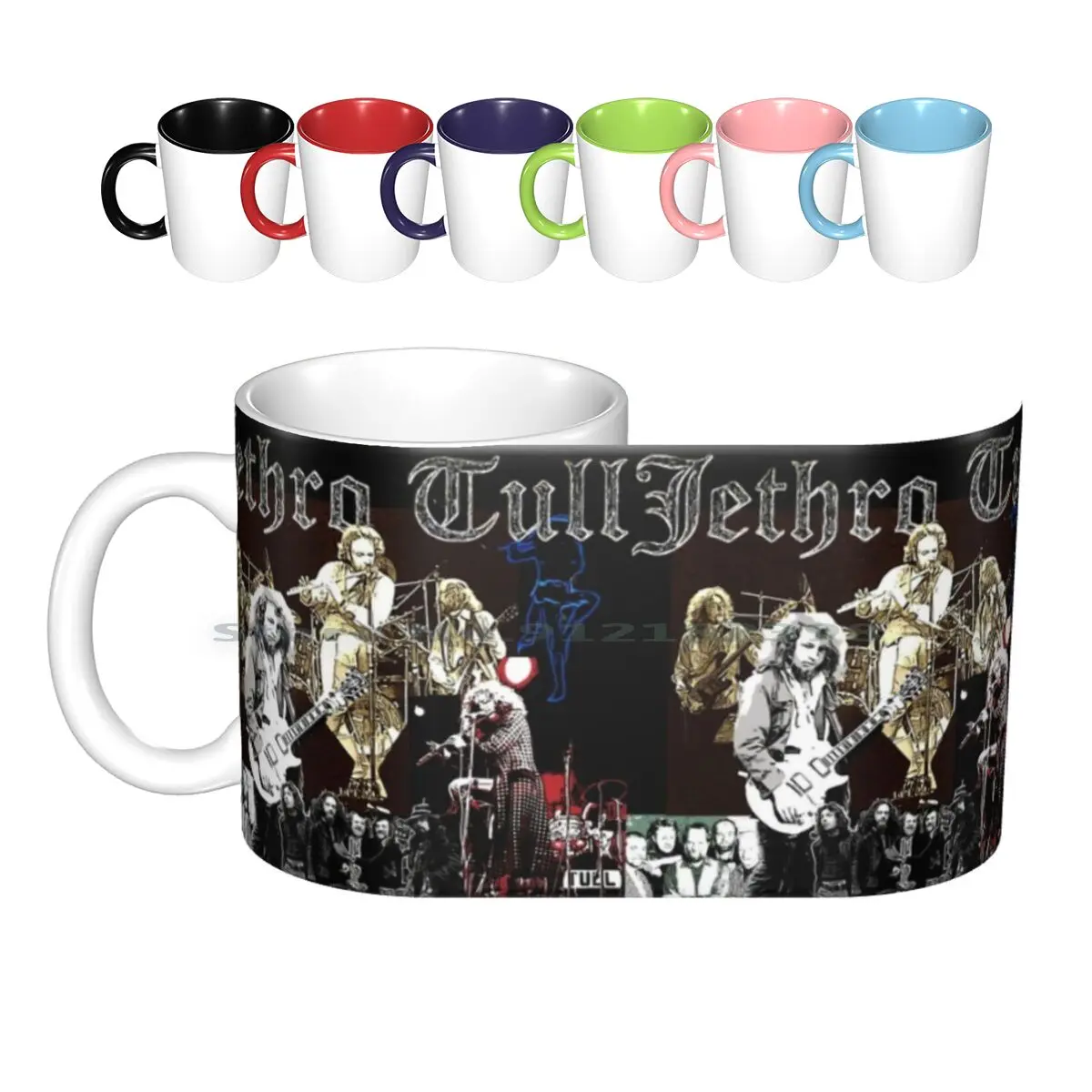 Jethro Tull-Through The Ages Tazze In Ceramica Tazze Da Caffè Tazza Da Tè Al Latte Jethro Tull Ian Anderson Dave Barre Aqualung Crest Of A