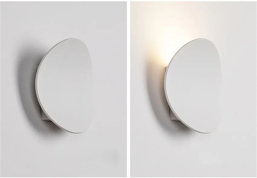 7w Modern Interior Wall Lamps Aluminum White And Black Brushed Gold Decoration Living Room Bedside Wall Lights led wall lamp wall light