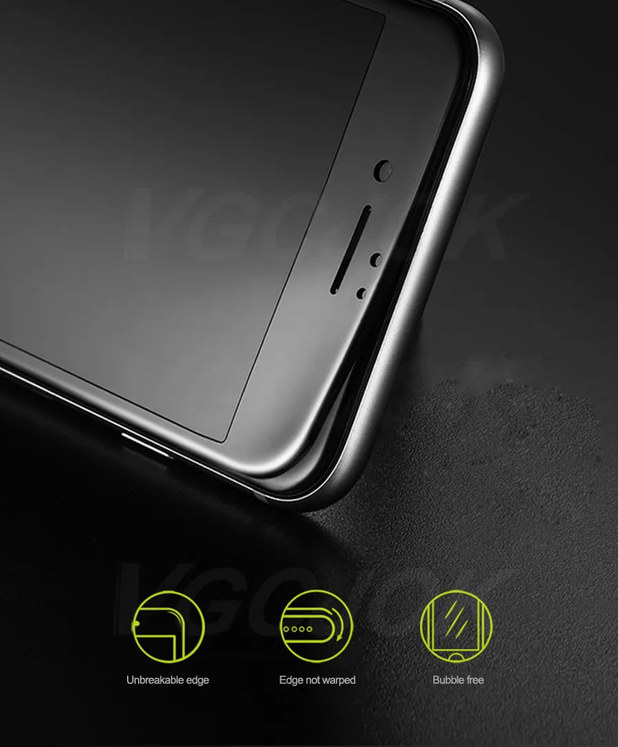 Новинка, 9D закаленное стекло с мягкими краями для iPhone 7, 8 Plus, X, XS, полное покрытие экрана, Защитное стекло для iPhone 7, 8, 6, 6S Plus, пленка