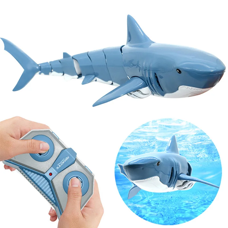 

Electric Simulation RC Fish Remote Control Shark 2.4G 20 Minutes Long Battery Life Toy Fish Summer Water Children Toys RC Shark