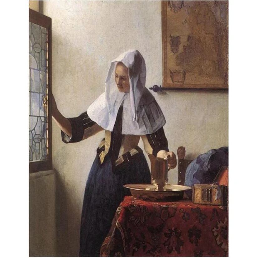 带水投手的年轻女子