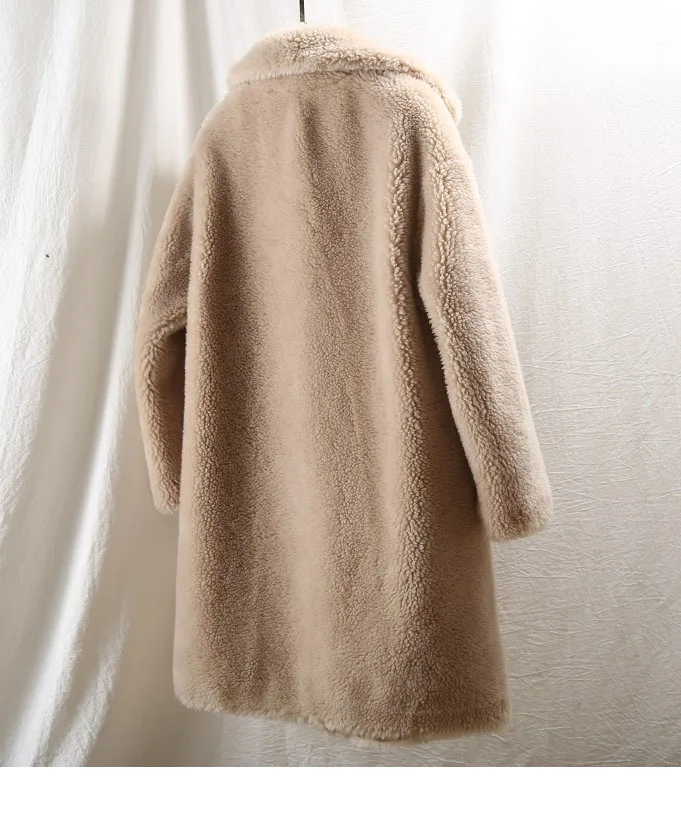 Женское плотное шерстяное пальто OFTBUY, со шерсти, зимняя тканевая двубортная парка, теплая свободная верхняя одежда