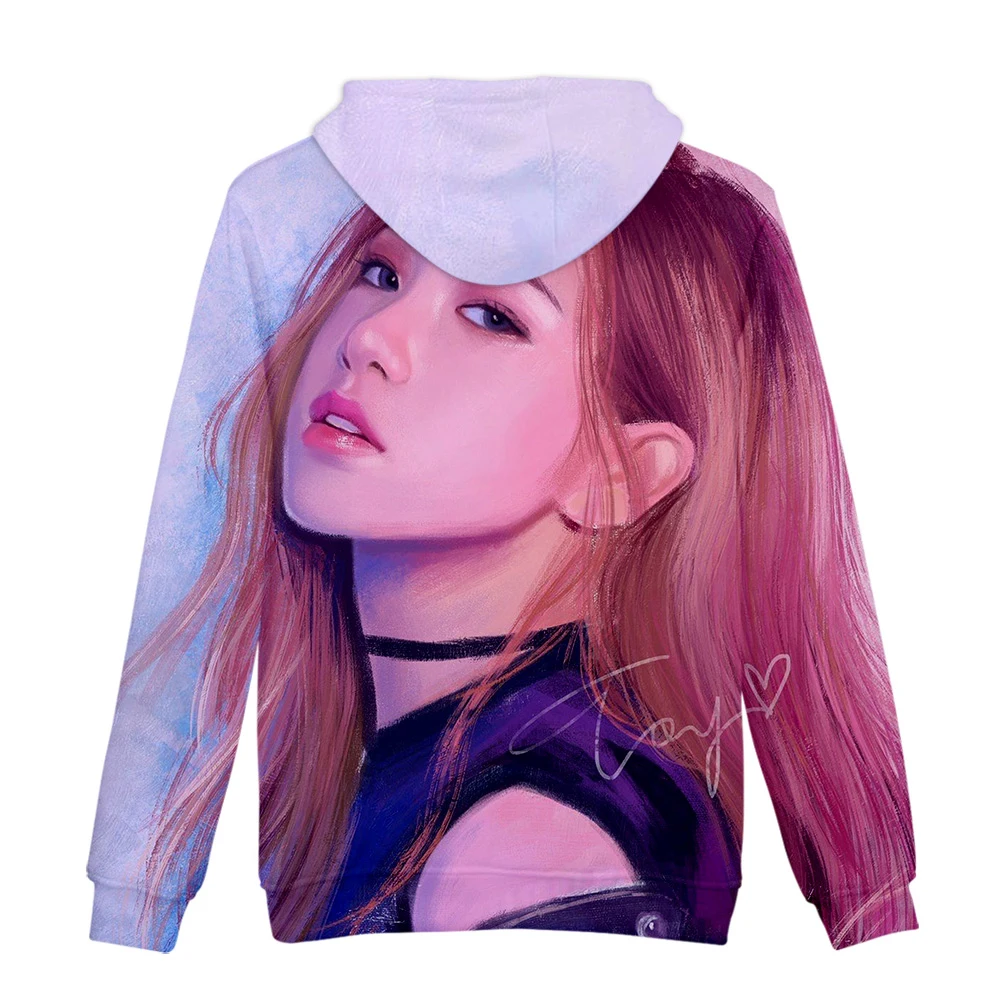 BlackPink 3D толстовки с капюшоном для женщин и мужчин, модные 3D толстовки, мужские толстовки, корейские 3D толстовки с капюшоном с принтом, черные розовые повседневные пуловеры для девочек