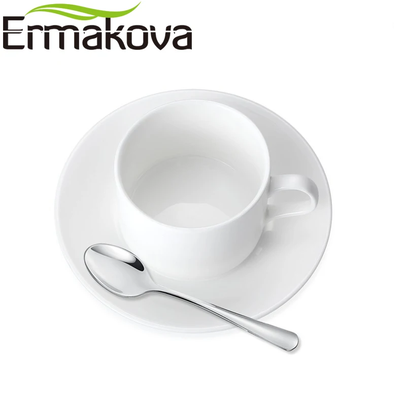 Ермакова набор из 8 ложка для эспрессо 4 дюйма мини кофейная ложка маленькая бистро ложка для десерта из нержавеющей стали закуска чая