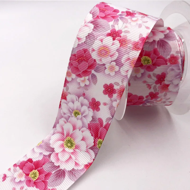 Ribbon Decoration 5Yards/Roll Ribbed ribbon Wedding Decoration Birthday Gift Box Wrapping DIY Handmade Crafts Materials Girl hair ribbon 25/38 mm