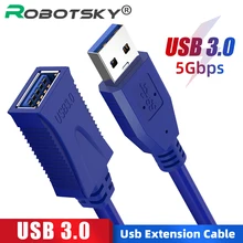 Usb3.0 macho para cabo de extensão fêmea cabos de dados usb para computador portátil impressora usb extensão transferência de dados sincronização super velocidade cabo