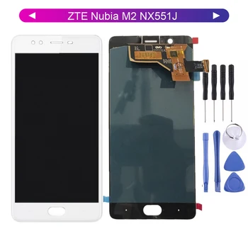 

High Quality With frame Lcd For ZTE Nubia M2 NX551J LCD Display Digitizer Screen Touch Panel Glass Sensor Assembly + Tools