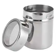 

8X6X6cm Stainless Steel Coffee Powder Shaker Cocoa Powder Dredger Kitchen Utensils 0.5mm Hole Diameter Kitchen Tools