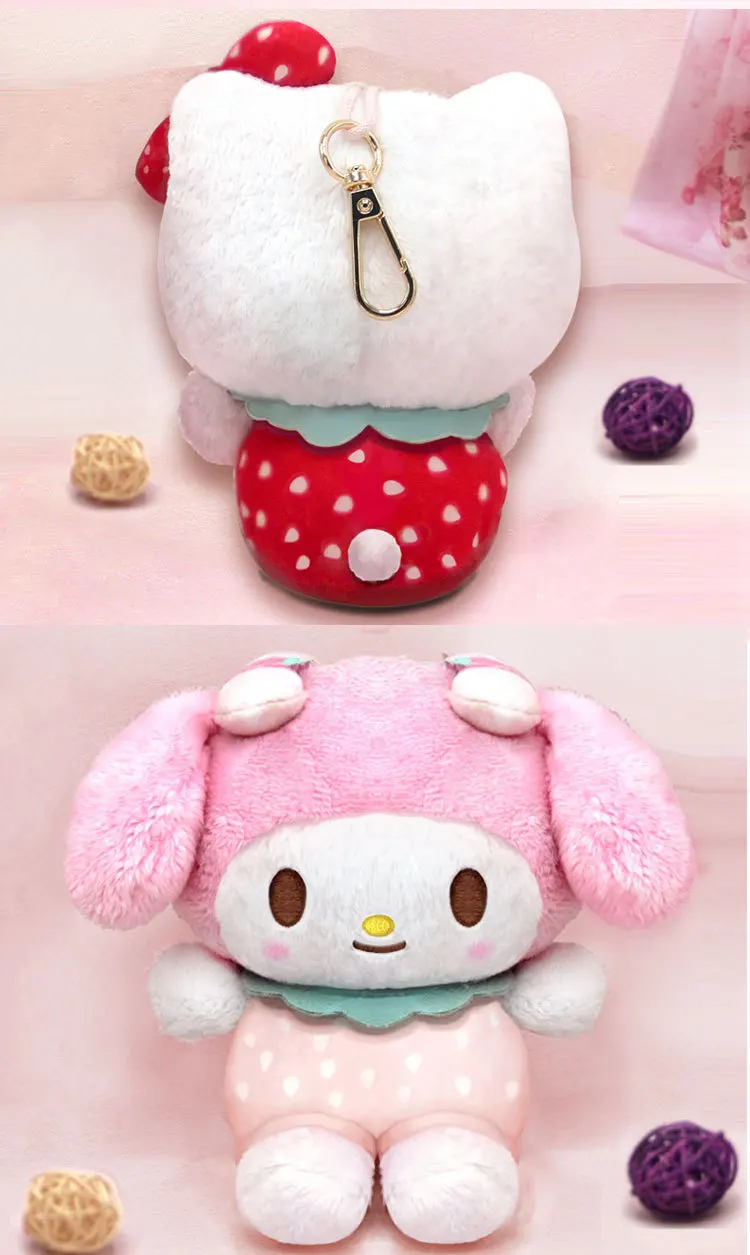 Японская веб-звезда ins sanrio Клубника HelloKitty Cinnamoroll плюшевые игрушки Мелодия плюшевый кулон пудинг PC Собака висячая пряжка