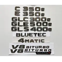 Хромированные буквы эмблемы значки для Mercedes Benz AMG C350e E350e E400e G350e GLS350e GLC350e GLE500e GLE350e GLS400e 4matic 2017 +
