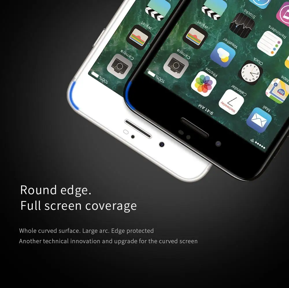 Для iPhone X 8 7 Plus XR XS Max стеклянный протектор экрана Nillkin полное покрытие 3D закаленное стекло для iPhone X защитное стекло