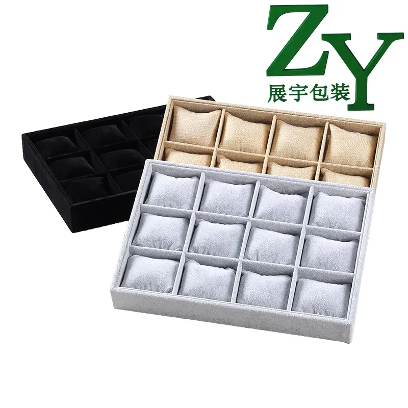 

Flax Watch Show Plates 12 ge rong bu Mini Pillow Watch Storage Tray Hand Catenary Plate Jewelry Tray