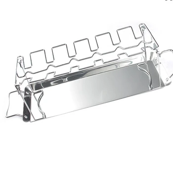 

Stainless Steel Chicken Wing Leg Rack Grill Holder Rack with Drip Pan for BBQ Multi-Purpose Chicken Leg Oven Grill Rack