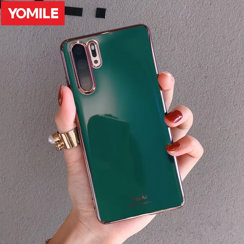 Роскошный чехол для телефона с сердечком huawei P30 Pro mate 30 Nova 5 5i Honor 20 Одноцветный