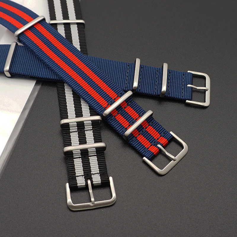 

1pcs 20 22mm Multiple Colors Nato Nylon Military Watch Strap Army Sport Link Bracelet Wrist Watchband Accessories