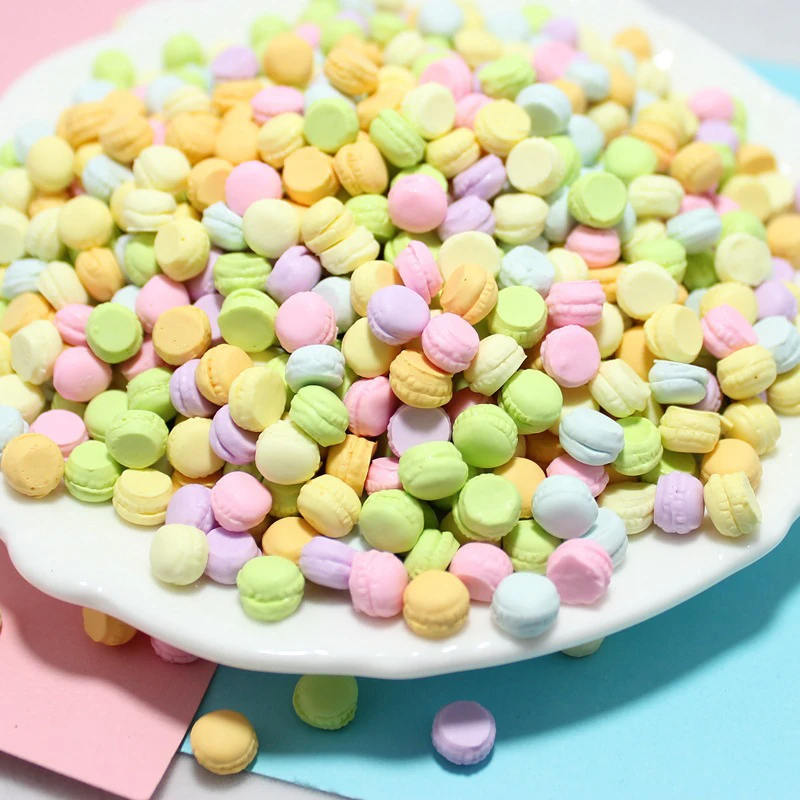 

12pcs/lot Dollhouse Miniature Food Mini Macaron Cake Pretend Play Food for 1/12 Doll Kitchen Toys Decor Accessories