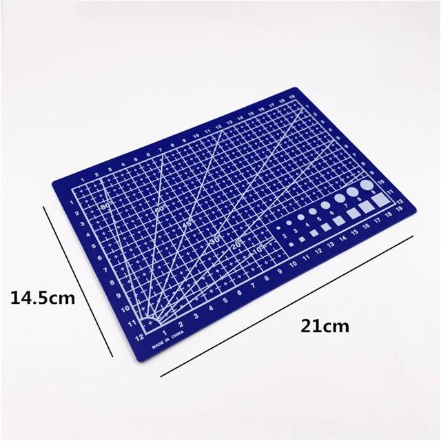 PVC Cutting Mat A4/A5 Deskpad Patchwork Cut Pad Durable DIY Handmade Tools Scrapbooking Cutting Plate Art Tool Kits Desk Mats A5 blue