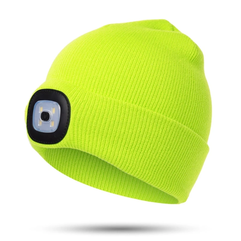 Ultra weicher LED Beanie Hut beleuchtet Hände frei Scheinwerfer Cap 