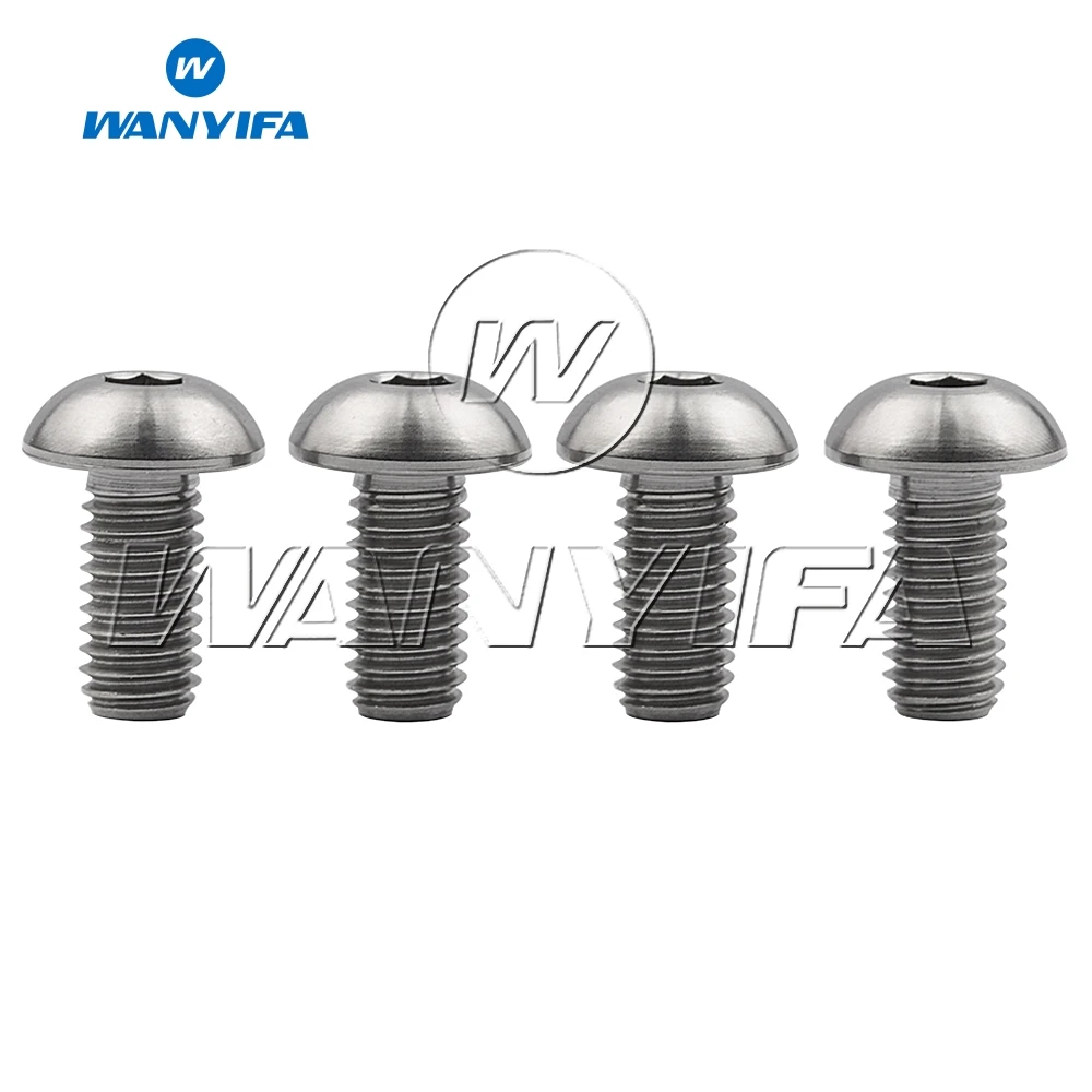 M5x10mm Titanium Титановый "Wanyifa" Болт 4 шт. M5x8/10/12 мм флягодержатель винт для велосипедов - Цвет: M5x10mm Titanium
