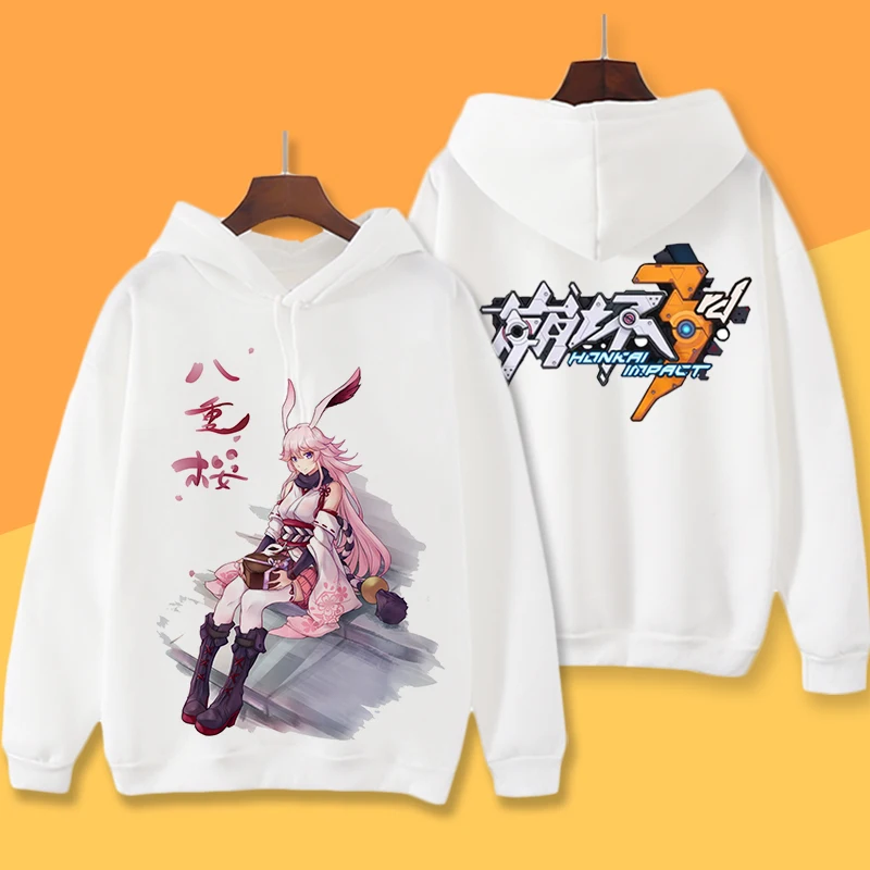 Honkai Impact 3 флисовые толстовки Yae Sakura Kawaii Женская толстовка с капюшоном осенне-зимние пальто Harajuku уличная одежда Аниме