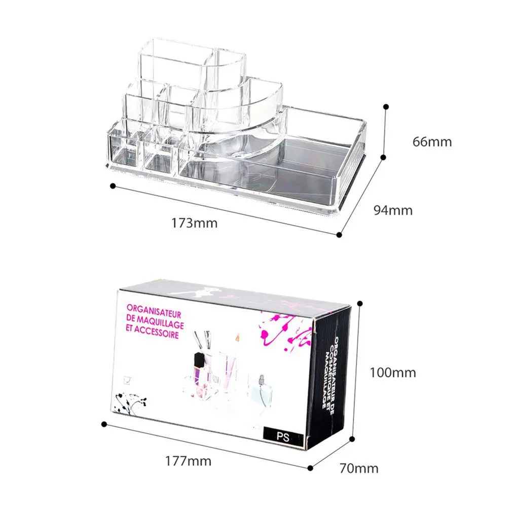 Acrylic Jewelry Cosmetic Storage Drawers Display Transparent Makeup Organizer Boxes Case Cosmetic Storage Box-Y-1001