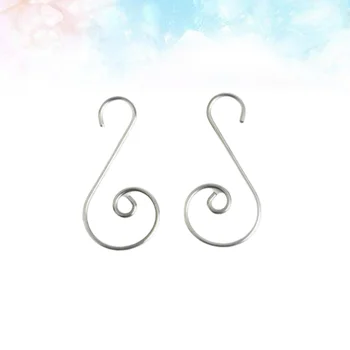 

100 Pcs Christmas Wreath Hooks Silver Multifunctional S Shaped Steel Hangers for Decoration Christmas Tree