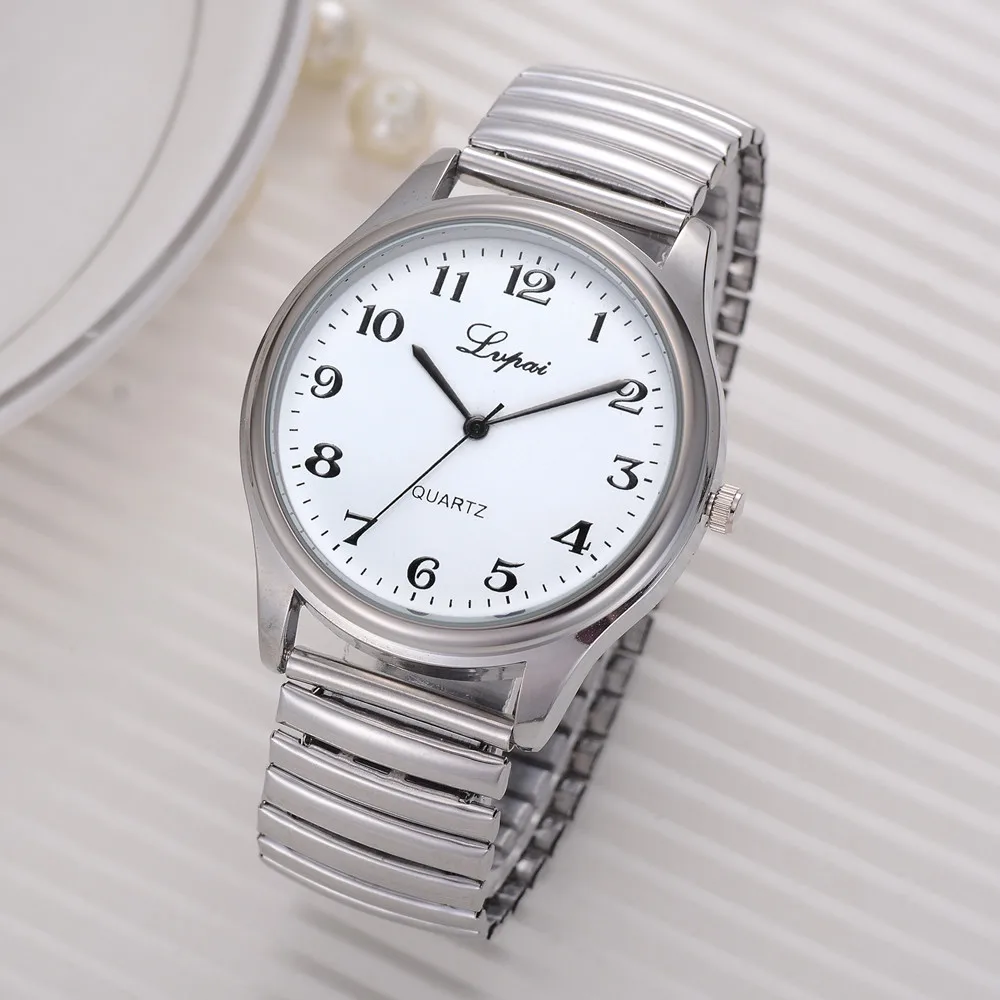 

Women's Watch Simulation Quartz Dress Stainless Steel With Clock Gift Fashion Elastic Telescopic Strap Ladies Watch reloj mujer