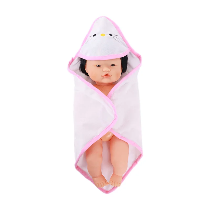 Doll Clothes Bathrobe Set Pajamas For 18 Inch American Doll Girls 43 Cm New Reborn Baby Doll Generation Smiley Print Accessories 2