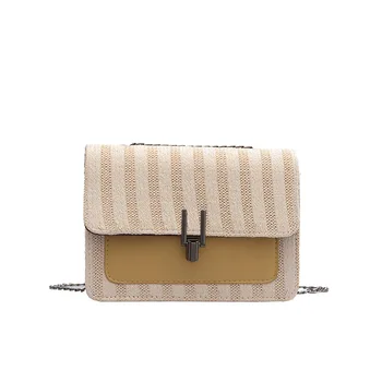 

Shoulder Bag Women's Versatile Korean-style Students Chain Square Sling Bag 2020 High Grade Sense Bag Ocean Sense Shoulder Bag