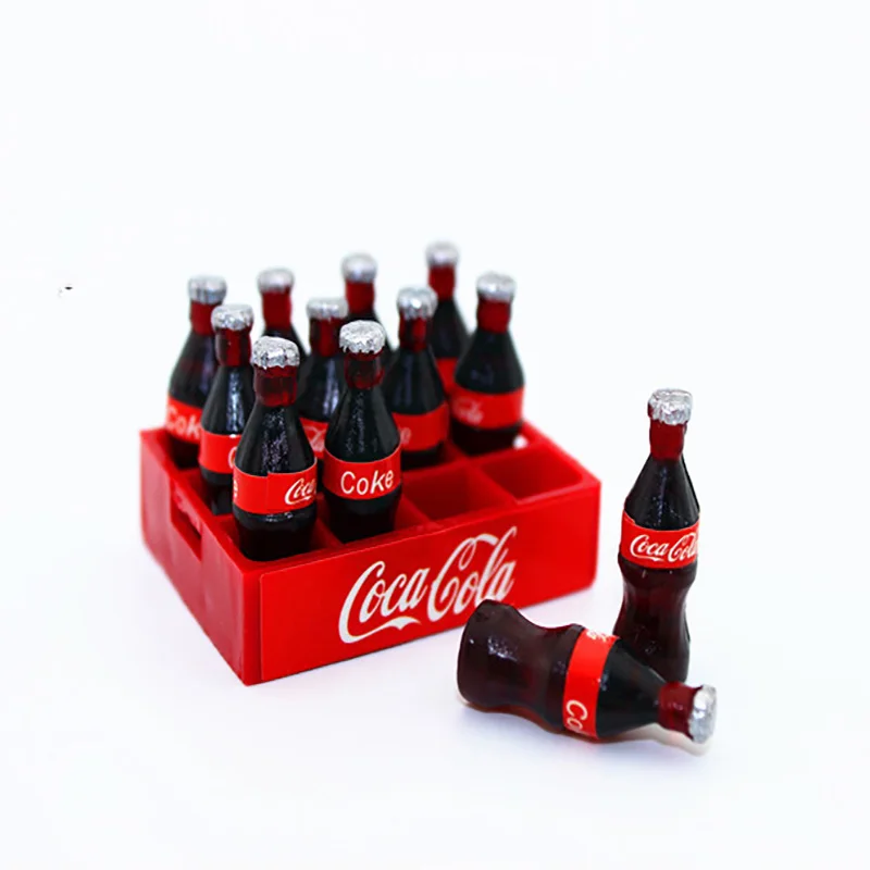 

1:12 Dollhouse Miniature A Dozen Drink Soda Toy Model for 1/12 1/6 Doll House Action Figure Scene Decoration Accessories