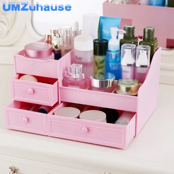 

Drawer Cosmetic Storage Boxes Plastic Makeup Bins Organizer Table Desk Container Rack Case For Girls Dormitory Home Organization
