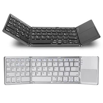 

Foldable lightweight portable tri-fold Ultra-thin Bluetooth keyboard Wireless Bluetooth touch Mini keyboard For iOS Android Win