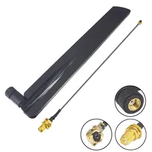 18 дби 2,4 ГГц WI-FI антенна c разъемами RP SMA Мужской Универсальный антенны+ Кел IPX для RP SMA коса кабель 17 см