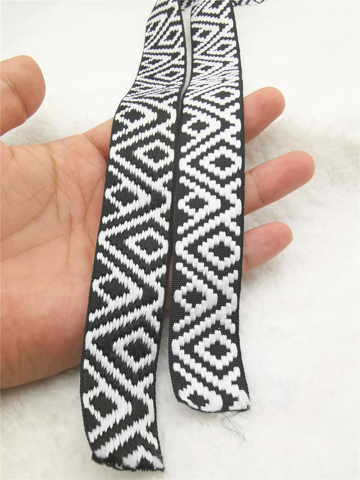 Ribbon Decoration Ribbon Supplies Sewing Ribbon 1inch 25mm 5yards/lot Grid Tiny Design Cosy and Soft Geometry Woven Jacquard Ribbon