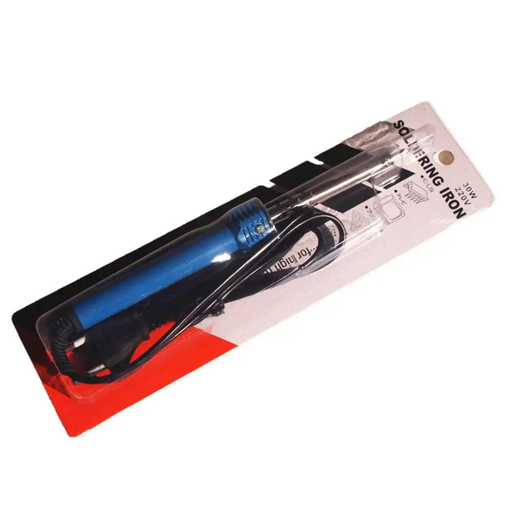 220 В 30 Вт евро-манометр с пластиковой ручкой Электрический паяльник внешний тепловой электрический паяльник синий