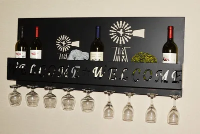 Винные держатели в скандинавском ретро стиле, настенный винный стеллаж, железная художественная стена, крепится на бокалы для шампанского, бокал, стойка для ресторана, бара, украшение - Цвет: K 120x13x40cm