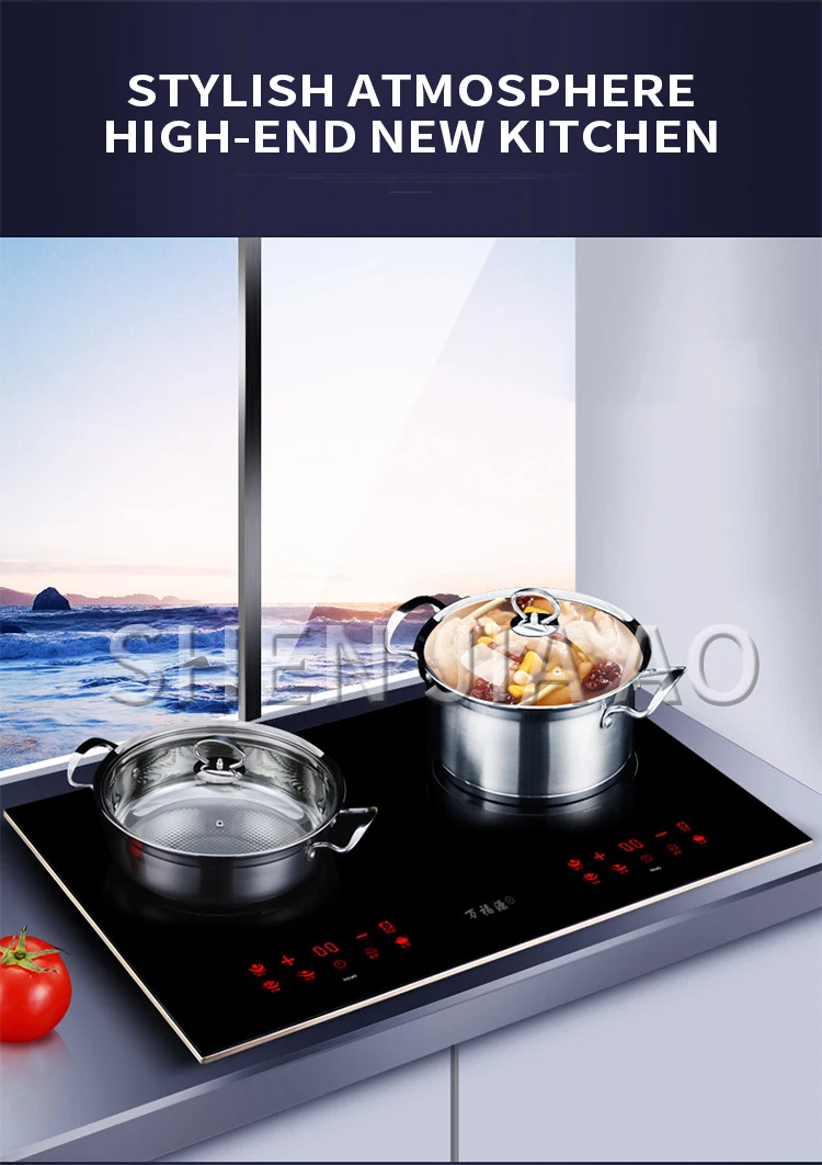 Description Picture 4 of itemEmbedded Induction Cooker Smart Home Double-head Electric Ceramic Stove Desktop Double Stove Induction Cooker Stir Fry