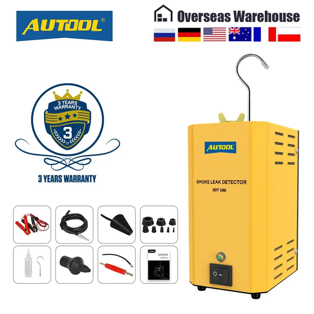 AUTOOL оригинальный SDT106 детектор утечки дыма автомобиля EVAP утечки газа локатор нефтяных труб генератор диагностический инструмент - изображение