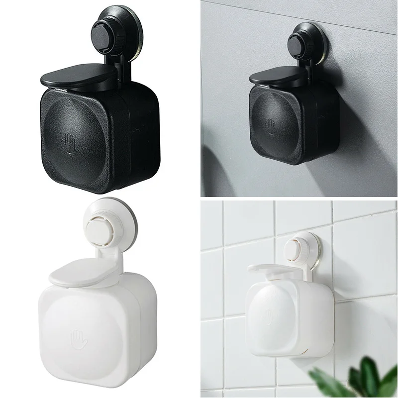 16cm Wall Mounted Manual Plastic Soap Dispenser Hand Sanitizer Press Type Box