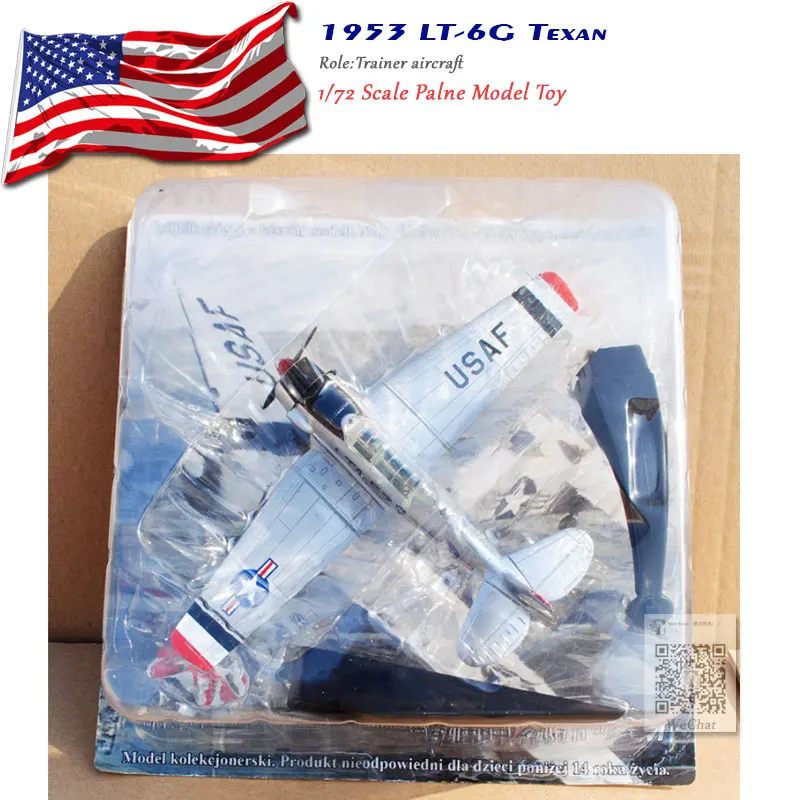 AMER 1/72 Scale North American 1953 LT-6G Texan Fighter Diecast Metal Plane Model Toy For Gift/Collection/Decoration